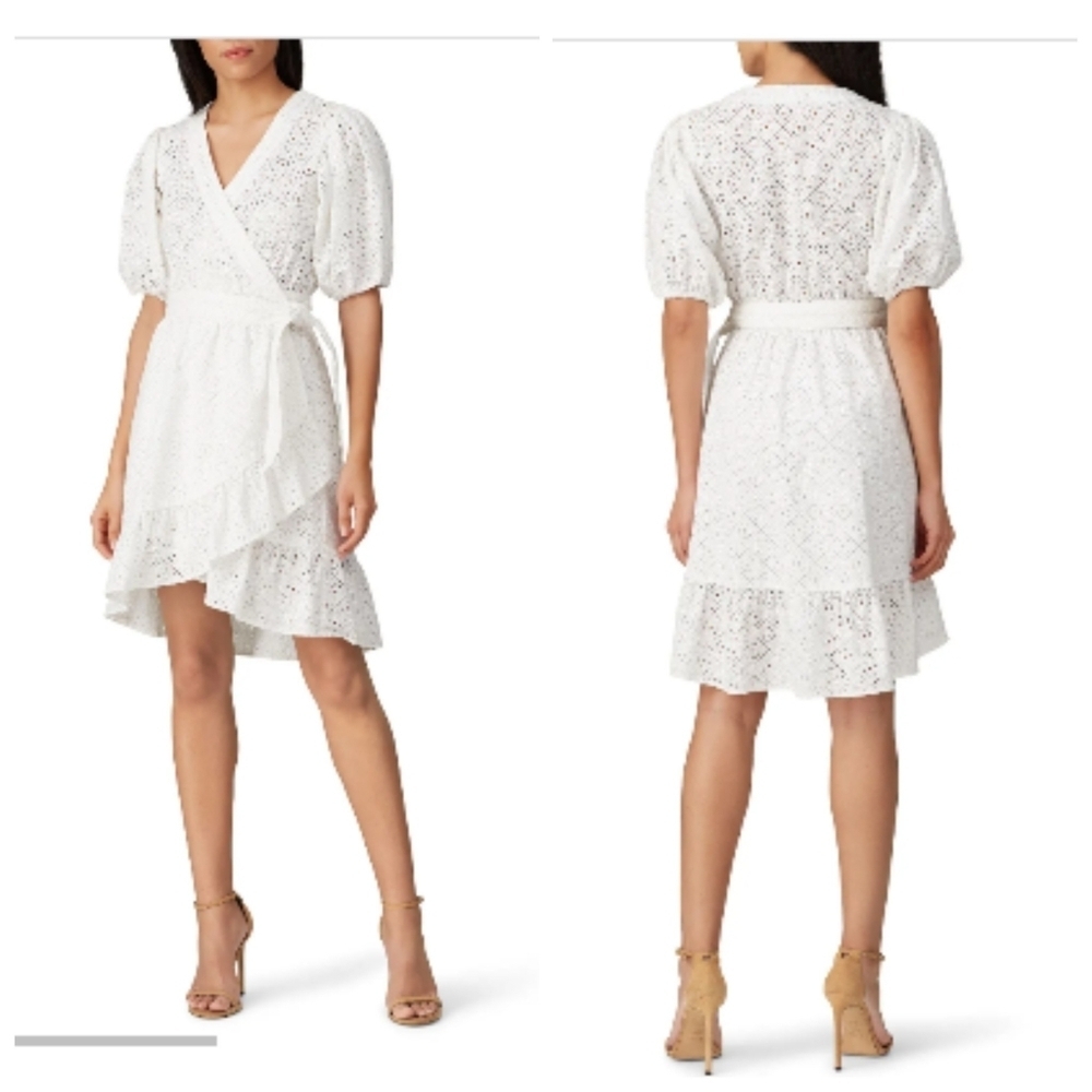 Scotch & Soda Broderie Anglaise Wrap Dress Women's Small Eyelet TOWER SHELF 2